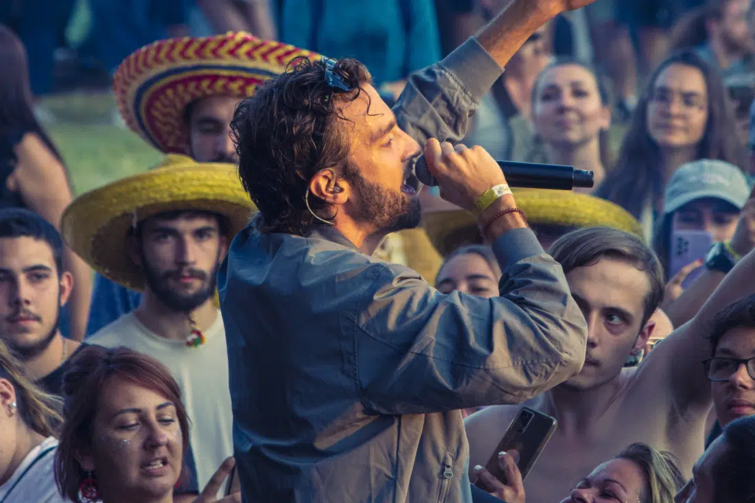 Bazil live on a wide reggae festival stage